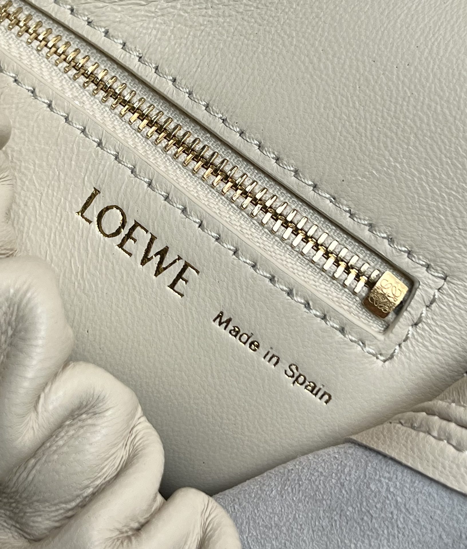 Loewe Medium Squeeze Bag in Mellow Nappa Lambskin Sea Salt